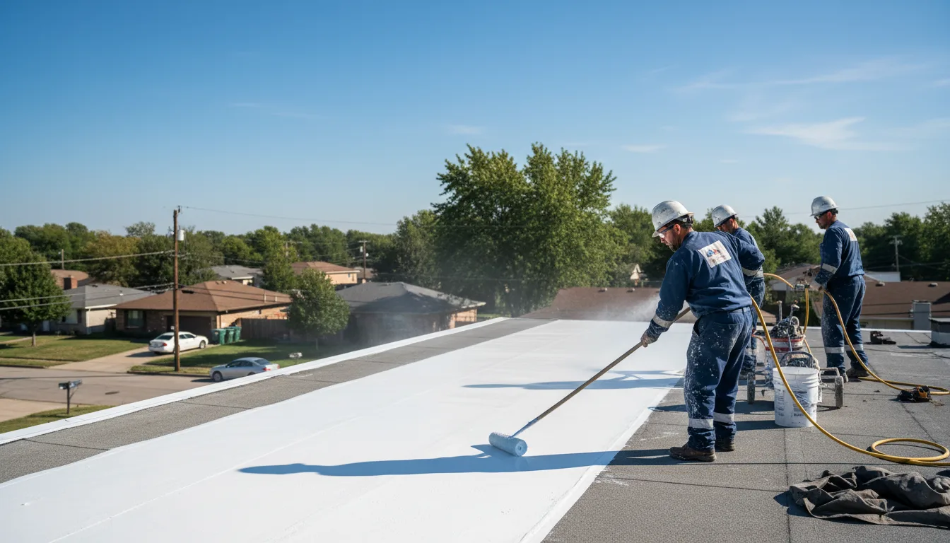 Commercial roof coating in Athens, IL near me